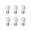 6x Sansai Home Fancy Round LED 425lm Light Bulb G45 5W E27 Cool White 6500K