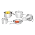 Scanpan Commercial Stainless Steel 5pc Cookware Set - Saucepan Frypan Dutch Oven