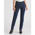 KATIES - Womens Jeans - Blue Ankle Length - Denim - Cotton Pants - Work Wear - Elastane - Straight Leg - Office Clothes - Casual Fashion Trousers