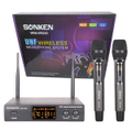 Sonken WM-2500 (Multi Channel) Pro UHF Wireless Microphones (2) and Receiver Unit