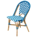 Casa Positano Vintage Bistro Chair in Blue & White