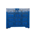 Rosa Luna Zaria Wooden Cabinet in Distressed Blue