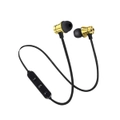 2 PCS Magnetic Wireless Bluetooth Earphone XT11 Music Headset Phone Neckband Sport Earbuds Earphone with Mic For iPhone Samsung Xiaomi - Gold