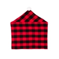 2X Merry Christmas Red and Black Plaid with Ball Chair Cover for Festive