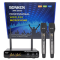 Sonken WM-3500 (Multi Channel) Pro UHF Wireless Microphones (2) and Receiver Unit