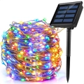 22M 8 Modes solar powered LED Xmas Fairy String Lights(200LED, Multicolor)