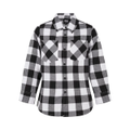 Boys Checked Flannel Shirt - Black / White
