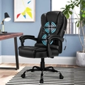 ALFORDSON Massage Office Chair PU Leather Black