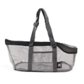 Small Dog or Cat Purse Carrier, Breathable Pet Travel Handbag, Grey + Black