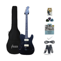 Haze HSE-501 BK Semi-Hollow Body Electric Guitar,Satin Black, F Hole+Free Gig Bag