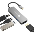 USB C Hub, USB Type C Hub Adapter with 4K Hdmi Port, 2 X USB 3.0 Ports, Sd Card & Micro Sd Card Slots for New MacBook 12, MacBook Pro, Huawei Matebook, Chromebook Pixel 2015 Grey