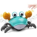 Crawling Crab Baby Toy with Music and LED Light Up for Kids, Toddler Interactive Learning Development Toy with Automatically Avoid Obstacles