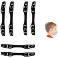 Adjustable Mask Strap Extender for Kids Relieving Pressure and Pain Elasticity Ear Hook,3 Gear Anti-Tightening Ear Extension Strap for Masks 6PCS