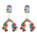 2x Paws & Claws 22cm Parrot Rope Dangler Pet/Bird Interactive Hanging Play Toy