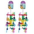 2x Paws & Claws 30cm Parrot Rope Tassle Pet/Bird Interactive Hanging Play Toy
