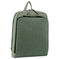 Pierre Cardin Ladies Soft Croc 29x24cm Embossed Leather Backpack Women Bag Mint