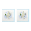 2x Boyle Handmade Paper Quilled 15x15cm Gift Greeting Card White Dove