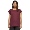 Urban Classics Womens Extended Shoulder Tee - Cherry