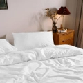 Dickies Cotton Waffle Texture Quilt Cover Set White