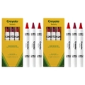 Crayola Crayon Trio - Romantic Reds by Crayola for Women - 3 x 0.07 oz Lipstick Strawberry, Maroon, Red - Pack of 2