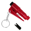 Mini Car Safety Hammer Car Escape Tool Keychain with Seatbelt Cutter Portable Car Emergency Breaker Keychain for Land & Underwater Red