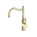 Nero York Basin Mixer Hook Spout With Metal Lever Aged Brass NR69210202AB