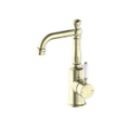 Nero York Basin Mixer With White Porcelain Lever Aged Brass NR69210101AB