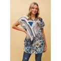 EXCELINA BUTTERFLY PRINT TOP
