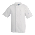 Whites Vegas Chefs Jacket Short Sleeve White Polycotton - Size M