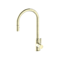 Nero York Pull Out Sink Mixer with Vegie Spray Function with Metal Lever Aged Brass NR69210802AB