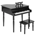 Costway 30-Key Classic Kids Grand Piano Wood Piano Stool w/Music Stand Black