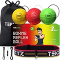Boxing Reflex Ball, 2/3/4 Different Boxing Ball with Headband, Softer Than Tennis Ball, Perfect for Reaction, Agility, Punching Speed, Fight Skill and Hand Eye Coordination Training