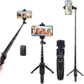 Selfie Stick Tripod, 102 cm Portable Extendable All in One Selfie Stick with Wireless Remote, Compatible with iPhone 11/11 Pro/XS Max/XR/X/8 Plus, Galaxy S9/Note 8, Gopro & Android Devices
