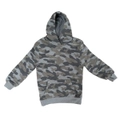 Code Zero Boys Hoodie Jumper Winter Warm Fleece - Grey Camouflage Camo