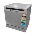 Domain 8 Place Stainless Steel Interior Electronic Benchtop Dishwasher - Silver