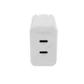 Mophie GaN Power Adaptor USB-C PD Dual 45W - White - White