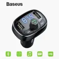 Baseus Handsfree Wireless Bluetooth FM Transmitter MP3 Music Player Dual Car Charger