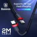 Baseus 2M USB Type C to USB C Cable QC3.0 60W PD Quick Charge Cable Fast Charging Data Sync Cord