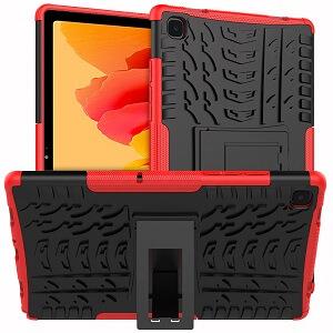 For Samsung Galaxy Tab A7 10.4 2020 Case, Tab SM-T500 SM-T505 Kickstand Shockproof Heavy Duty Tough Protective Rugged Cover (Red)