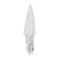 J.Elliot Dove 130x170cm Cotton Throw Blanket w/ Tassels Sofa Home Decor Ivory