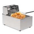 ADVWIN Commercial Electric Single Deep Fryer 10L w/Removable Basket & Pot lid, Adjustment for Commercial and Home Use(60-200 Degree)