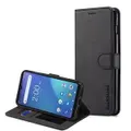 For Telstra Essential Pro 2 Case SupRShield Wallet Leather Flip Magnetic Stand Case Cover (Black)
