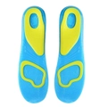 2x Men's Gel Insoles, Arch Support Pads, Large