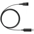 Jabra Link 230 QD To USB-A Adapter For Corded Headset/Desk Phone Accessory Black