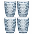 4x Tate Geometric 350ml Acrylic Tumbler Drinking Water/Juice Cocktail Cup Sky