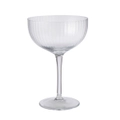 Davis & Waddell Ribbed Champagne Coupe Glasses 3Pcs Cocktail Wine Glasses 300ml