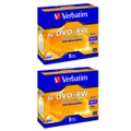 10pc Verbatim DVD+RW 4.7GB 4x Rewritable Blank Discs Media Storage w/Jewel Case