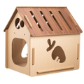 Furbulous Cat Box House and Cat Nap Box Wood House in Carrot Style