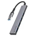 Bonelk Long-Life Series USB-A to 4 Port USB 3.0 Slim Hub -Black [ELK-80036-R]