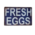 2xtin Sign Fresh Egg Vintage Decor 200x300mm Metal Retro Plaque Man Cave Farm